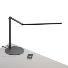 Load image into Gallery viewer, Z-Bar LED Desk Lamp in Silver/One-Piece Table Clamp.
