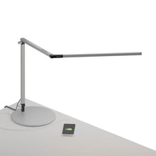Load image into Gallery viewer, Z-Bar LED Desk Lamp in Metallic Black/Power Base.
