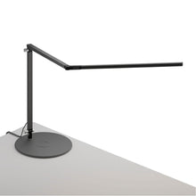 Load image into Gallery viewer, Z-Bar LED Desk Lamp in Silver/Power Base.
