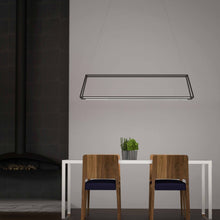 Load image into Gallery viewer, Z-Bar Rise LED Pendant Light in dining room.
