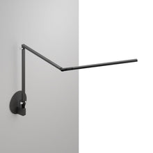 Load image into Gallery viewer, Z-Bar Slim LED Desk Lamp in Metallic Black/Hardwire Wall Mount.

