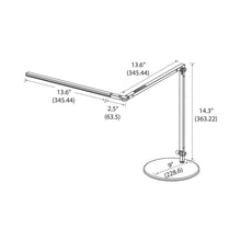 Load image into Gallery viewer, Z-Bar Slim LED Desk Lamp - line drawing.
