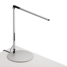 Load image into Gallery viewer, Z-Bar Solo LED Desk Lamp in Silver/USB Base.
