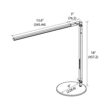 Load image into Gallery viewer, Z-Bar Solo LED Desk Lamp - line drawing.
