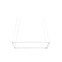 Load image into Gallery viewer, Z-Bar Square LED Pendant Light in 16-Inch/Matte White.
