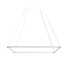 Load image into Gallery viewer, Z-Bar Square LED Pendant Light in 24-Inch/Matte White.
