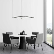 Load image into Gallery viewer, Z-Bar Square LED Pendant Light in office.
