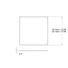 Load image into Gallery viewer, Z-Bar Square LED Pendant Light - line drawing.
