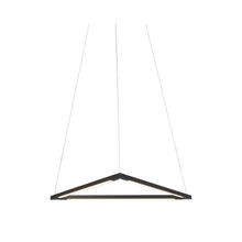 Load image into Gallery viewer, Z-Bar Triangle LED Pendant Light in 16-Inch/Matte Black.
