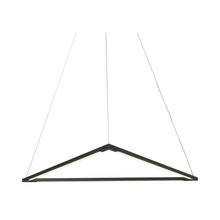 Load image into Gallery viewer, Z-Bar Triangle LED Pendant Light in 24-Inch/Matte Black.
