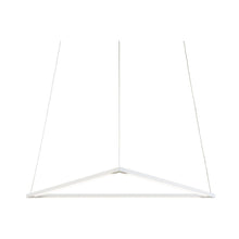 Load image into Gallery viewer, Z-Bar Triangle LED Pendant Light in 24-Inch/Matte White.
