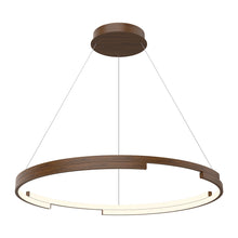 Load image into Gallery viewer, Anello Minor LED Pendant Light in Large/Walnut.
