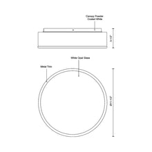 Load image into Gallery viewer, Charlie Flush Mount Ceiling Light - line drawing.

