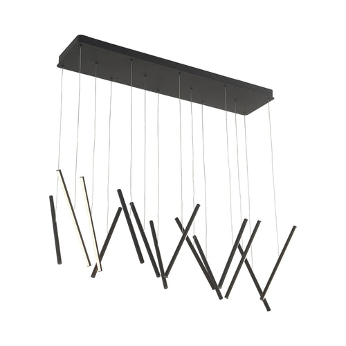 Chute LED Linear Multi Light Pendant Light.