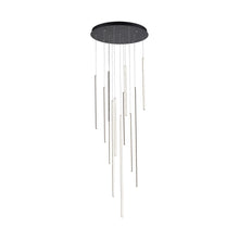 Load image into Gallery viewer, Chute Round LED Pendant Light in Medium/Black.
