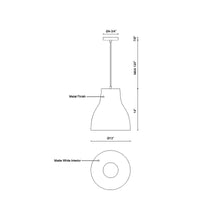 Load image into Gallery viewer, Cradle Pendant Light - line drawing.
