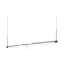 Load image into Gallery viewer, Cursive LED Linear Pendant Light in Detail.
