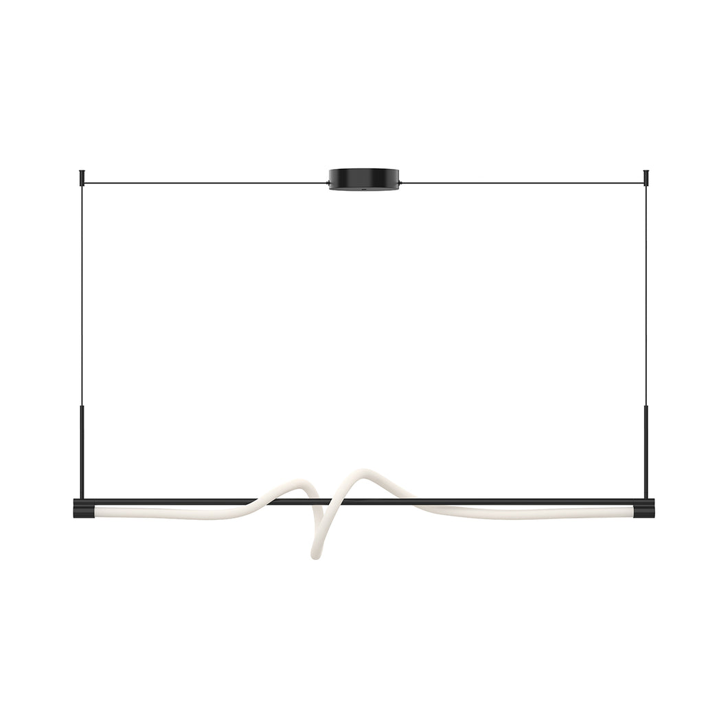 Cursive LED Linear Pendant Light.
