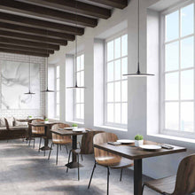Load image into Gallery viewer, Disc LED Pendant Light in cafe.
