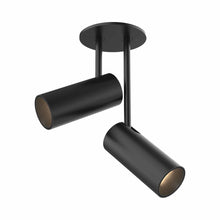 Load image into Gallery viewer, Downey LED Semi Flush Ceiling Light in Small/Double/6.25-Inch/Black.
