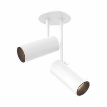 Load image into Gallery viewer, Downey LED Semi Flush Ceiling Light in Small/Double/6.25-Inch/White.
