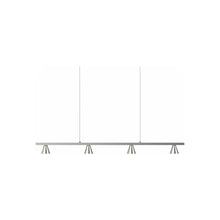 Load image into Gallery viewer, Dune LED Linear Pendant Light in 4-Cone/Brushed Nickel.

