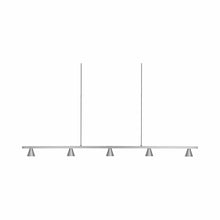 Load image into Gallery viewer, Dune LED Linear Pendant Light in 5-Cone/Brushed Nickel.
