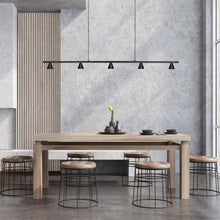 Load image into Gallery viewer, Dune LED Linear Pendant Light in living room.
