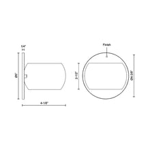 Load image into Gallery viewer, Flux LED Wall Light - line drawing.
