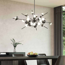 Load image into Gallery viewer, Geode LED Chandelier in living room.
