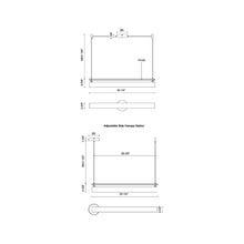 Load image into Gallery viewer, Gramercy LED Linear Pendant Light - line drawing.
