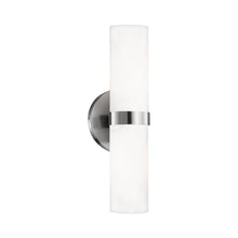 Load image into Gallery viewer, Milano Double LED Wall Light in Brushed Nickel.
