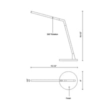 Load image into Gallery viewer, Miter LED Desk Lamp - line drawing.
