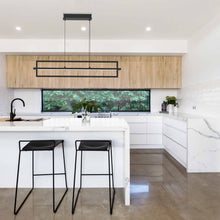 Load image into Gallery viewer, Mondrian Double LED Linear Pendant Light in kitchen.
