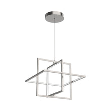 Load image into Gallery viewer, Mondrian LED Pendant Light in Frosted Acrylic/Small/Brushed Nickel.
