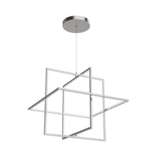 Load image into Gallery viewer, Mondrian LED Pendant Light in Frosted Acrylic/Large/Brushed Nickel.
