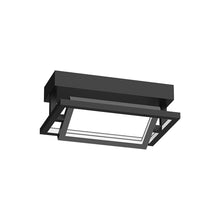 Load image into Gallery viewer, Mondrian LED Semi Flush Mount Ceiling Light in Small/Rectangle/Black.
