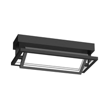 Load image into Gallery viewer, Mondrian LED Semi Flush Mount Ceiling Light in Medium/Rectangle/Black.
