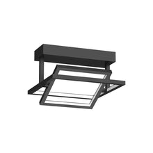 Load image into Gallery viewer, Mondrian LED Semi Flush Mount Ceiling Light in Small/Square/Black.
