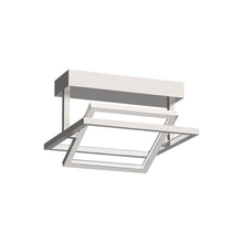 Load image into Gallery viewer, Mondrian LED Semi Flush Mount Ceiling Light in Small/Square/Brushed Nickel.
