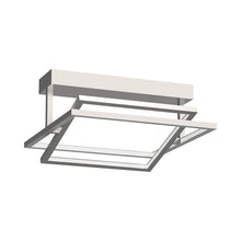 Load image into Gallery viewer, Mondrian LED Semi Flush Mount Ceiling Light in Large/Square/Brushed Nickel.
