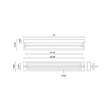 Load image into Gallery viewer, Mondrian LED Semi Flush Mount Ceiling Light - line drawing.
