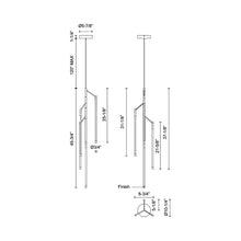 Load image into Gallery viewer, Motif LED Branch Pendant Light - line drawing.
