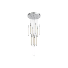 Load image into Gallery viewer, Motif Round LED Pendant Light in Chrome (Small).
