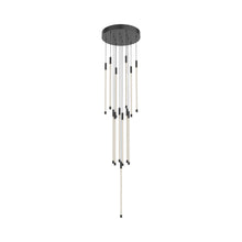 Load image into Gallery viewer, Motif Round LED Pendant Light in Black (Medium).
