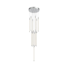 Load image into Gallery viewer, Motif Round LED Pendant Light in Chrome (Medium).
