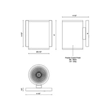 Load image into Gallery viewer, Nordic Outdoor LED Wall Light - line drawing.
