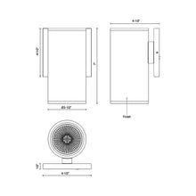 Load image into Gallery viewer, Nordic Outdoor LED Wall Light - line drawing.
