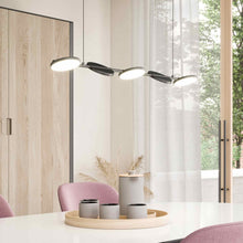 Load image into Gallery viewer, Novel LED Linear Pendant Light in living room.
