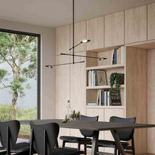 Load image into Gallery viewer, Rotaire LED Chandelier in living room.
